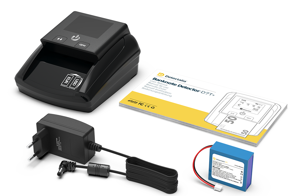 Rilevatore di banconote false D7T+ - Contenuto scatola