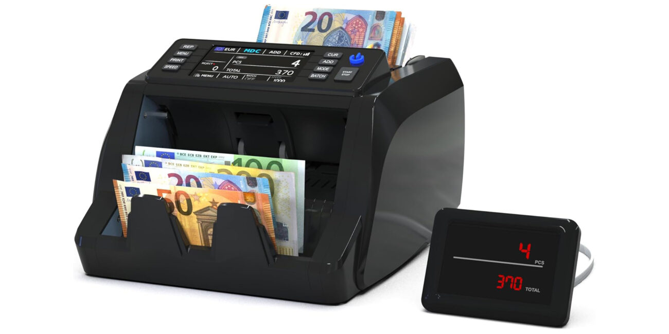 Contabanconote e valorizzatrice Detectalia V20 - Con schermo esterno