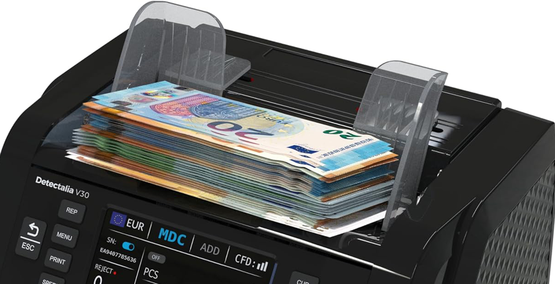 Contabanconote e valurizzatrice V30 Detectalia Italia - Alta carica